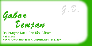 gabor demjan business card